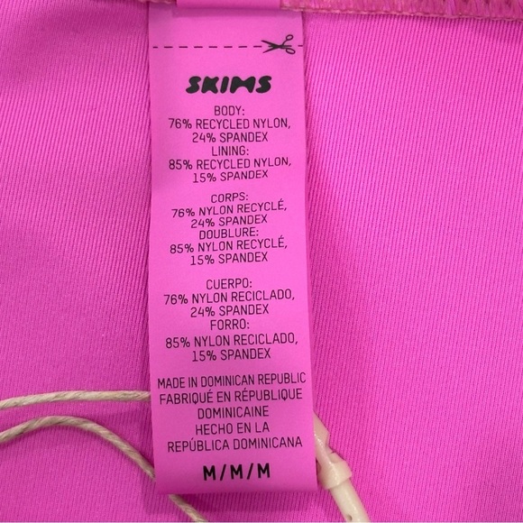 Skims Full Brief Bikini Bottom Recycled Swim High Waisted Orchid Pink Medium NWT - Picture 7 of 11